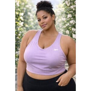 1094 Reebok Sports Bra 4X NWT Lavender High Support Plus Size Athletic Workout